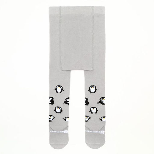 Колготки Крошка Я «Пингвинята», серый, рост 62-68 см