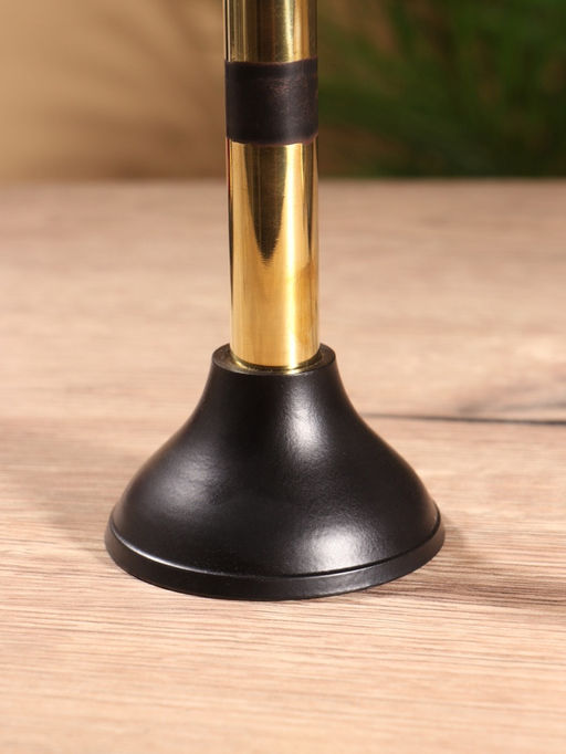 Подсвечник на 1 свечу «Креманка», латунь, чёрный с золотом, 8×8×18 см