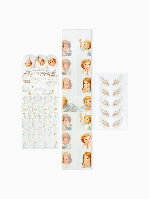 Пасхальный набор для украшения яиц Ангелы: плёнка, наклейки, подставка