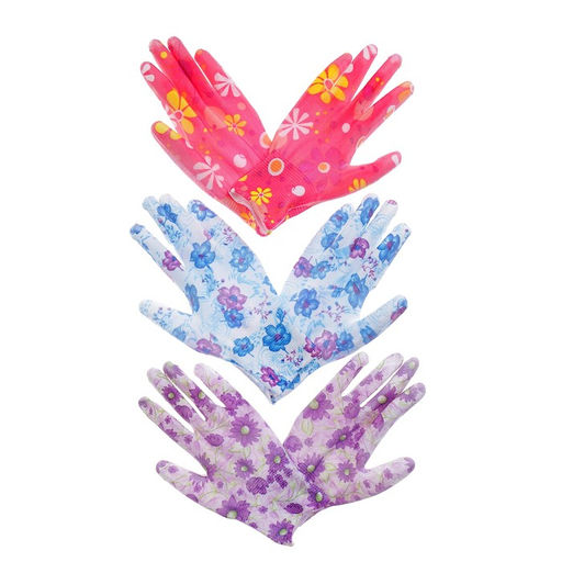 Цена за 3 шт. Перчатки нейлоновые, с ПВХ пропиткой, размер 8, цвет МИКС, Greengo фото 4