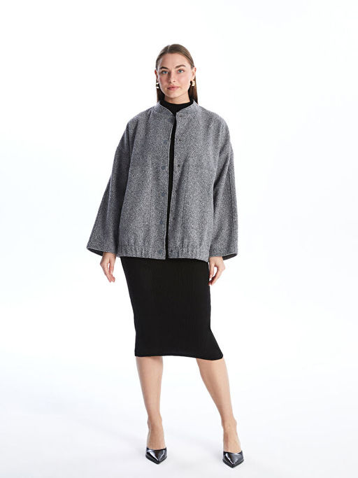 Kolej Yaka Oversize Kad?n Bomber Mont