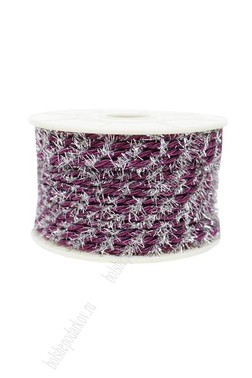 Шнур в бобине с люрексом 3 мм*20 ярд (SF-225) вишневая пенка