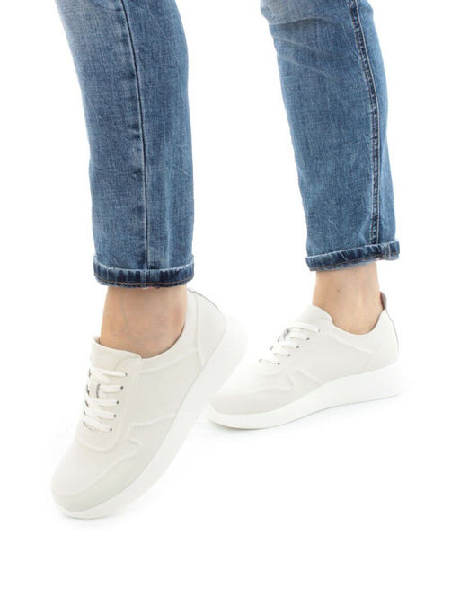 05-PDL195-6 LT. BEIGE Кроссовки женские (натуральная кожа)