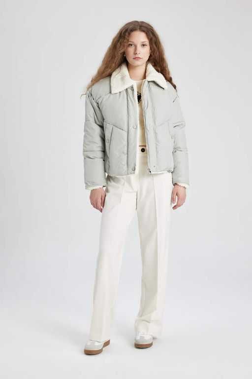 Пальто из тафты стандартного кроя - Defacto фото 2