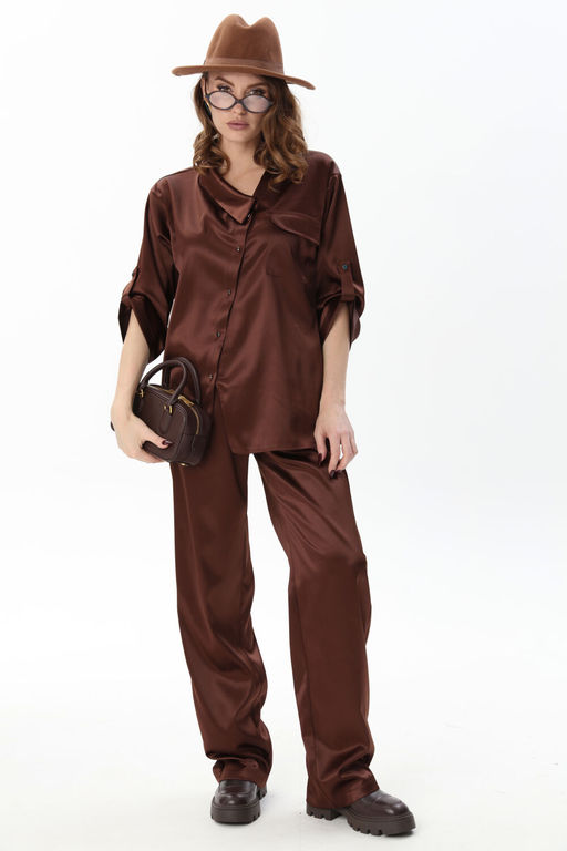 Брюки NIKVA н705-19 шоколад