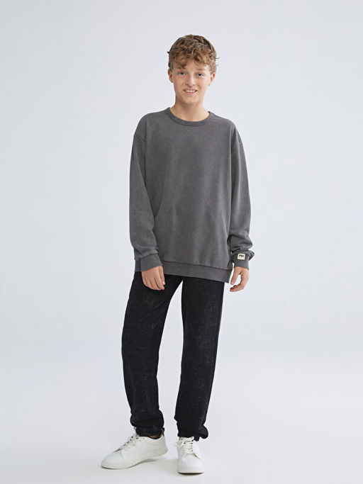 Bisiklet Yaka Erkek ?ocuk Sweatshirt