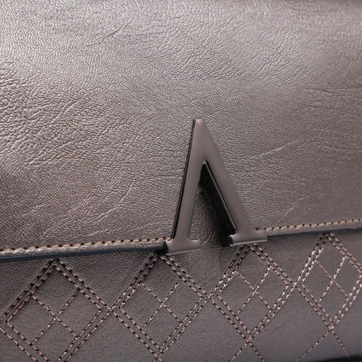 Сумка женская кросс-боди на магните, 24×6×14 см, однотонная, бронзовая