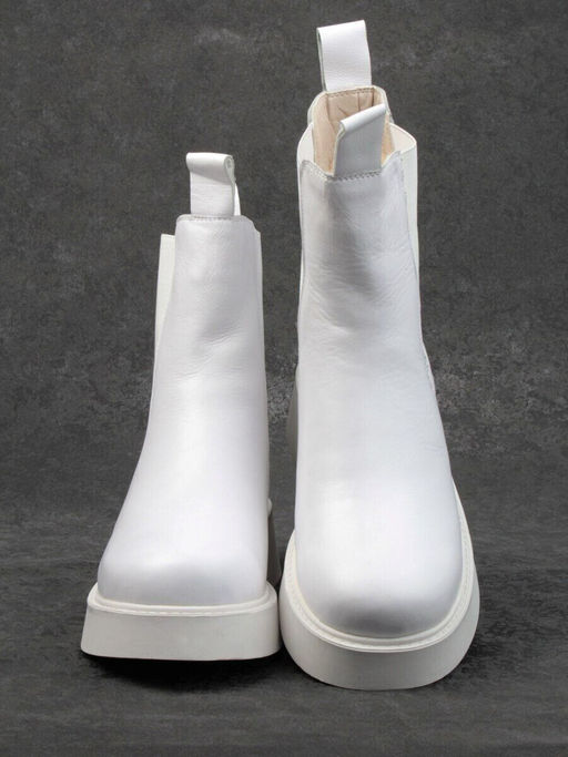 04-YPM5843B WHITE Ботинки зимние женские (натуральная кожа, натуральный мех)