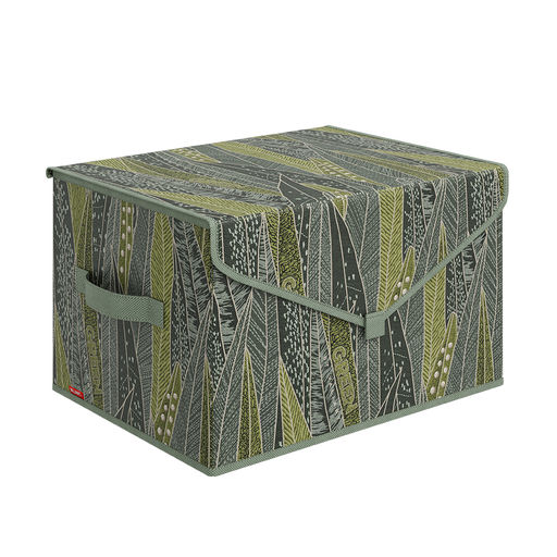 VAL GR-BOX-TM Короб стеллажный с крышкой, большой, 40*30*25 см, GREEN, шт