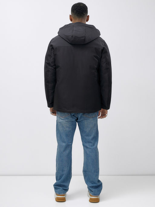 Куртка спортивная мужская зимняя большого размера черного цвета 66616Ch - Wonderrman фото 5