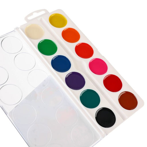 Краски акварельные, 12 цветов, без кисти, Минни Маус