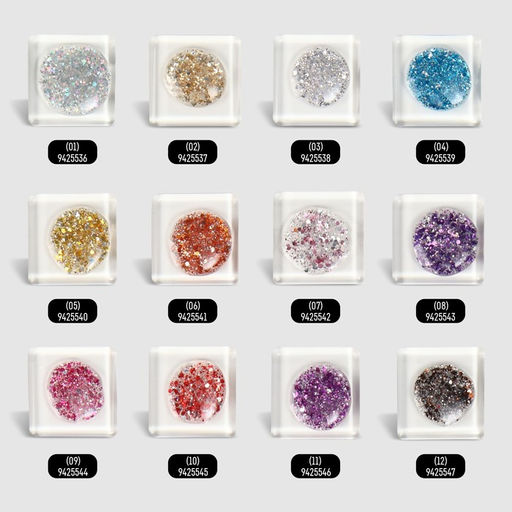 Гель лак для ногтей, GLITTER FLASH, 3-х фазный, 8мл, LED/UV, цвет прозрачный/голубой (04) - Queen fair фото 4