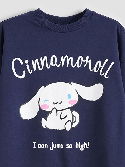 Bisiklet Yaka Cinnamoroll Bask?l? K?z ?ocuk Sweatshirt