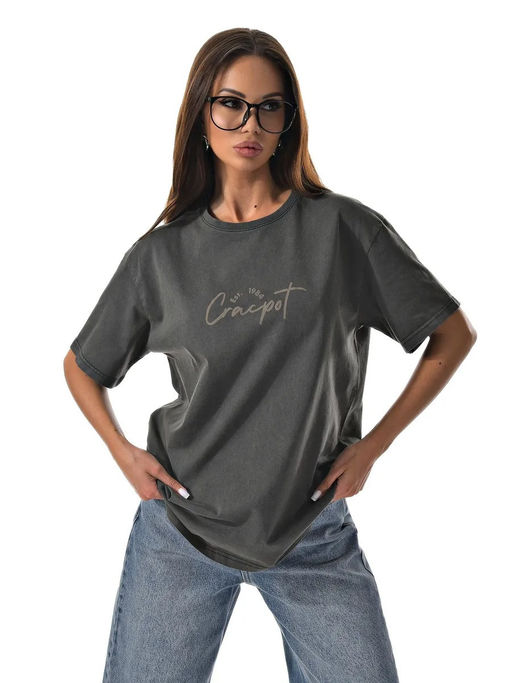 Женская футболка свободная CRACPOT 137 - Сracpot фото 3