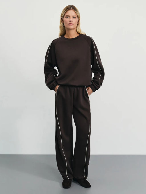 Свитшот с контрастным кантом / Zarina  фото 2