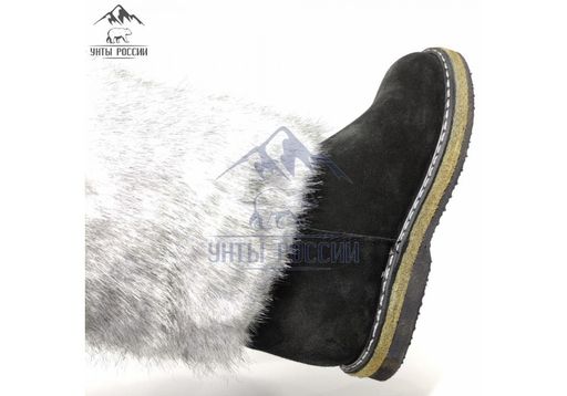 Подростковые, голубая норка, войлочная подошва,