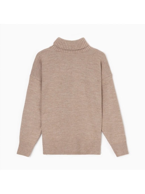 Джемпер женский вязаный MINAKU: Knitwear collection, бежевый, размер 46-48