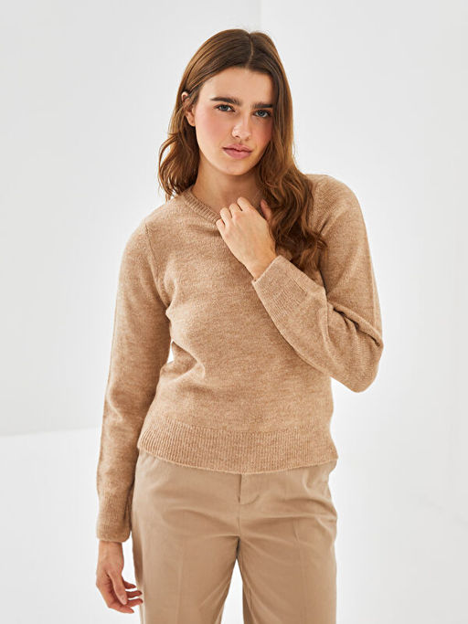 Bisiklet Yaka Kad?n Triko Kazak