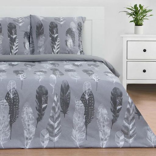 Постельное бельё Этель 2 сп Перья (вид 2) 175х215 см, 200х220 см, 70х70 см -2 шт,поплин 125 г/м2