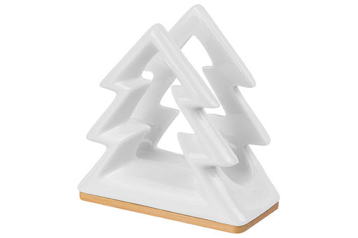 Салфетница на дер. подставке 11*5*11 см "Елочка"