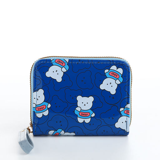 Кошелёк на молнии «Мишки», синий