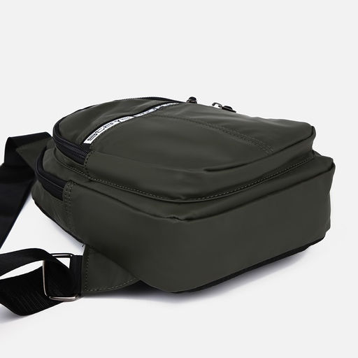 Сумка слинг мужская из текстиля, отверстие для наушников, цвет зелёный - Simaland фото 7