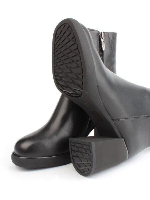 04-M3-2271 BLACK Ботильоны зимние женские (натуральная кожа, натуральный мех)