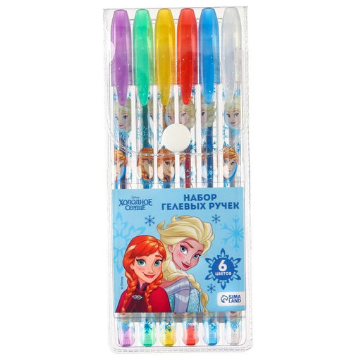 Набор гелевых ручек с блёстками, 6 цветов, Холодное сердце - Disney фото 4