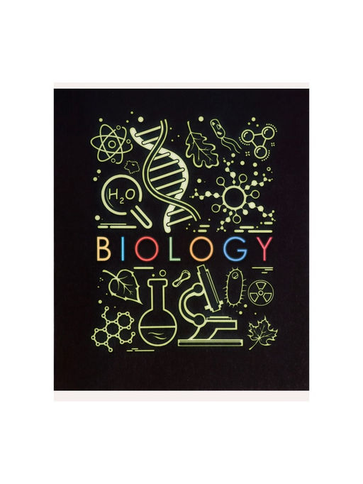 Цена за 10 шт. Тетрадь предметная, 48 листов в клетку, Calligrata, «СуперНеон. Биология»