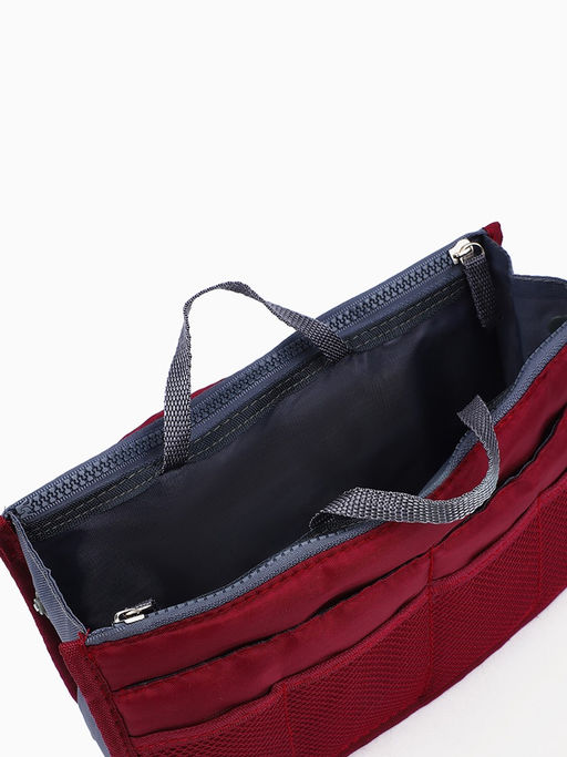 Косметичка-органайзер на молниях, цвет бордовый