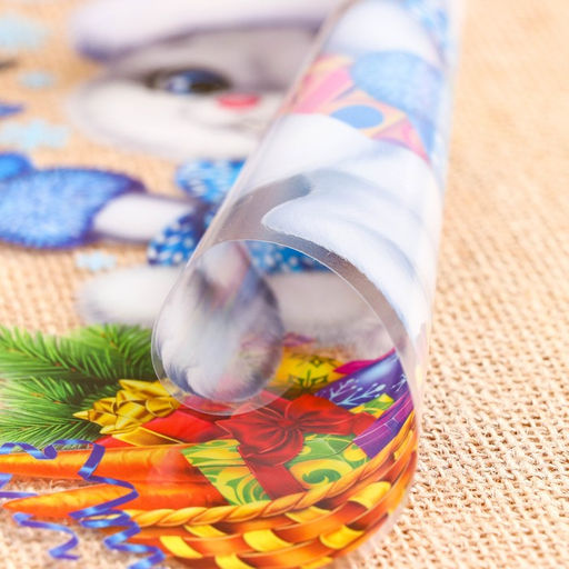 Наклейки новогодние «Поздравления от зайки» 33.5 х 24 см