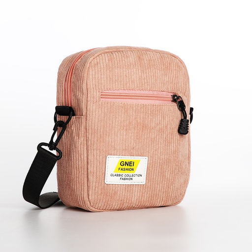 Сумка молодёжная на молнии, цвет розовый - Simaland фото 3