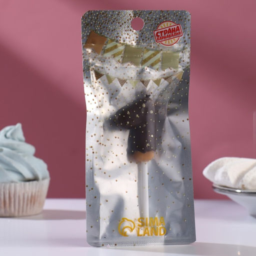 Свеча в торт Шоколадная глазурь, цифра 1 , 3,8 см - Страна карнавалия фото 2