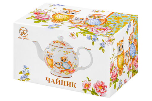 Чайник 1,1 л 24*14*15 см Совушки NEW BONE CHINA - Elan gallery фото 10