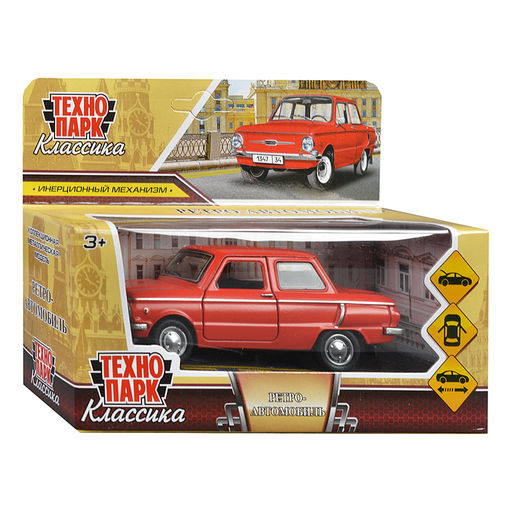 Машина металл ЗАЗ-968А "Запорожец" 12 см, красный, инерц., в коробке