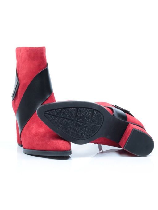 04-A331W-766VB RED Ботинки зимние женские (натуральная замша, натуральный мех) - Фабричный китай фото 15