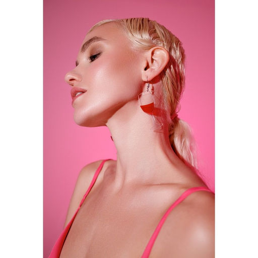 Серьги акрил Вино бокалы, цвет красный - Queen fair фото 6