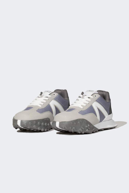 Мужские кроссовки из искусственной кожи со шнуровкой на зубчатой подошве - Defacto фото 3