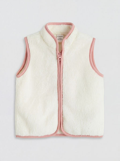 Dik Yaka K?z Bebek Pel?? Yelek