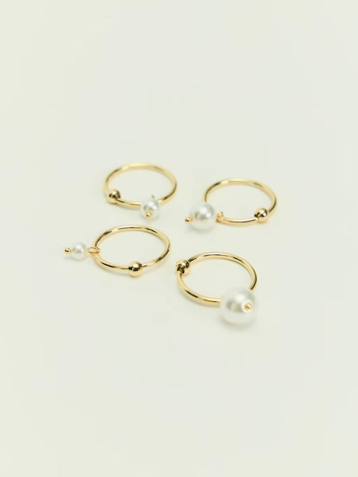 Набор колец с искусственным жемчугом ZR2605060324-6 / Zarina