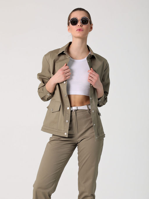 25215 Жакет т.оливковый