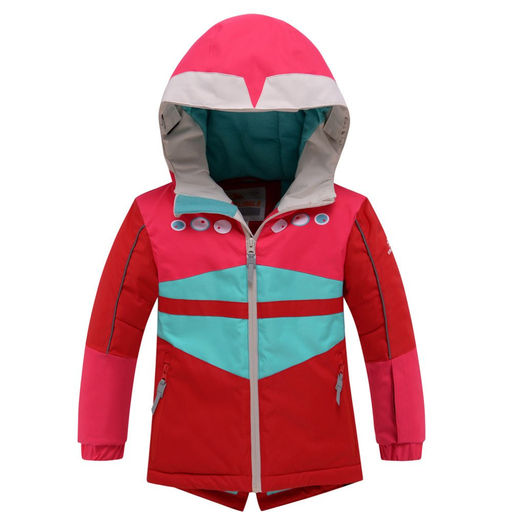 Куртка горнолыжная для девочки красного цвета 0334Kr
