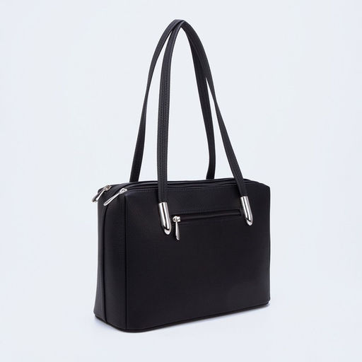 Сумка женская TEXTURA, тоут, средний размер, цвет чёрный  фото 2