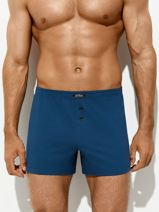 OmB 1243 Шорты-Боксеры мужские с закрытой резинкой, CO - jeans