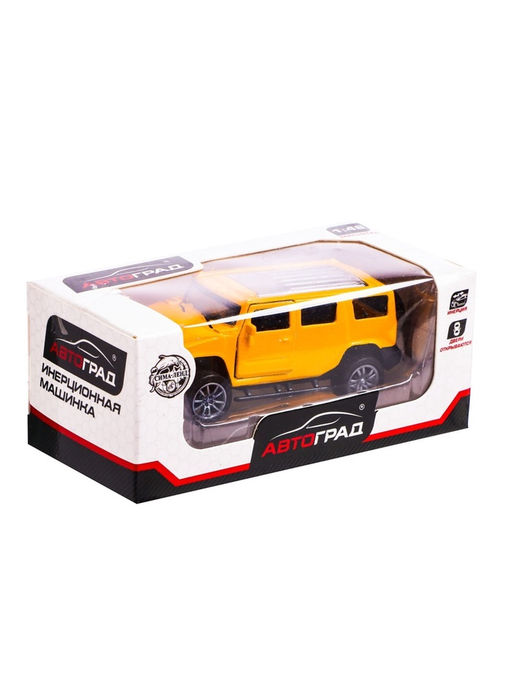 Машина металлическая Крузер, 1:48, инерция, открываются двери, цвет жёлтый - Автоград фото 14
