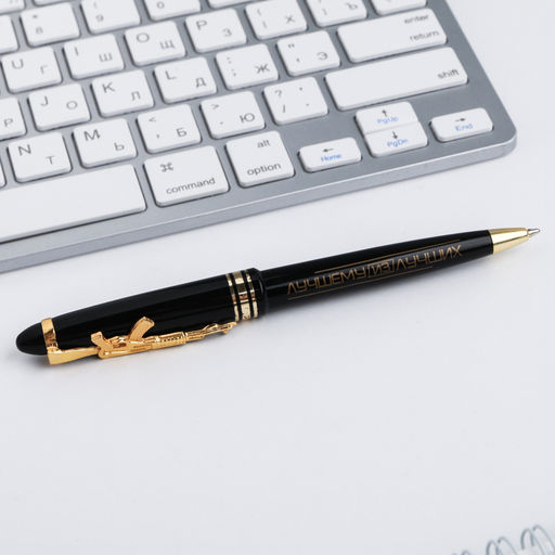 Ручка шариковая, синяя паста, пластик С 23 Февраля - Artfox фото 2