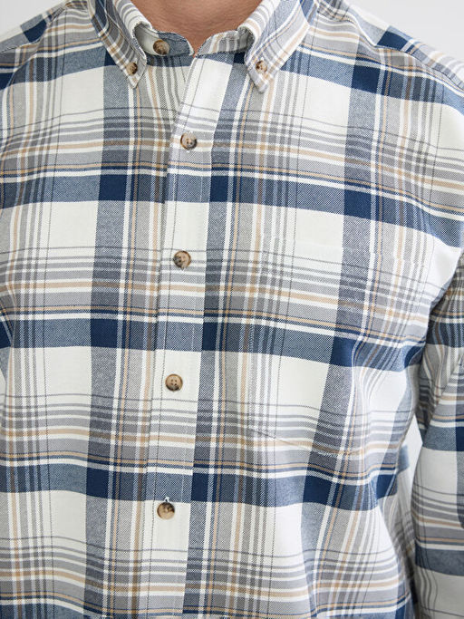 Regular Fit Ekose Erkek Gabardin G?mlek