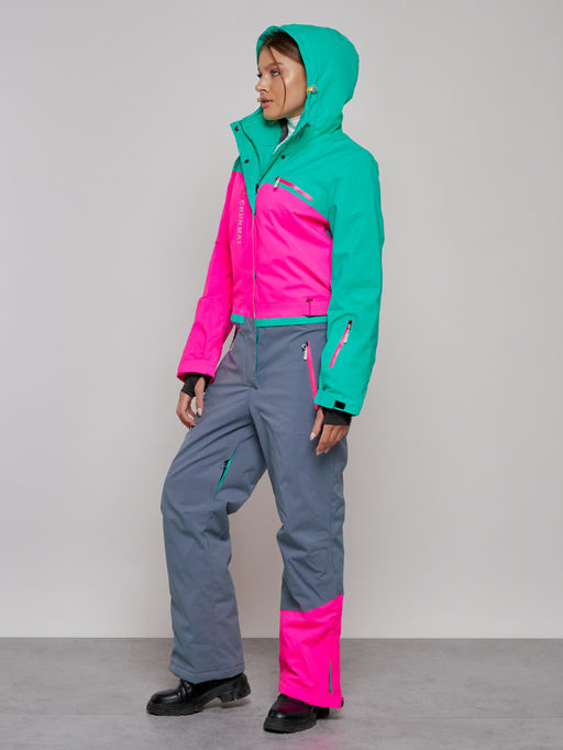 Горнолыжный комбинезон женский зимний зеленого цвета 2327Z - Chunmai фото 15