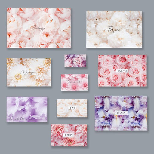 Набор коробок 10 в 1, упаковка подарочная, «Цветы», 12×7×4 - 32.5×20×12.5 см