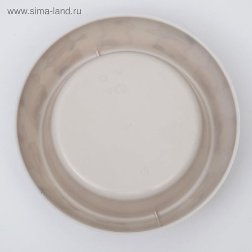 Цена за 2 шт. Миска «Мур-мяу» для кошек 0.3 л, 14.5×14.5×4 см, светло-бежевый